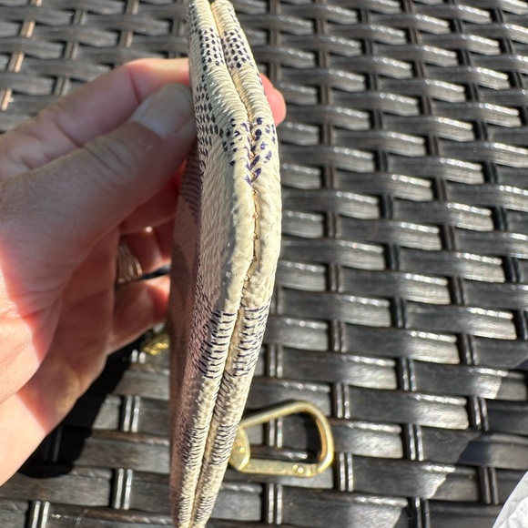 LOUIS VUITTON Key Pouch Wallet Damier Azur Key Chain Coin Pouch - Picture 5 of 8